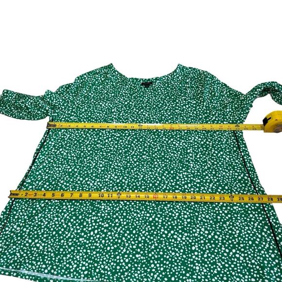 J Jill Wearever Collection Top Green Polkadot 2XL XXL Relaxed Comfortable Boxy - Picture 6 of 8